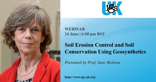 Soil Erosion Control and Soil Conservation Using Geosynthetics - IGS UK Webinar @ https://www.igs-uk.org/events/