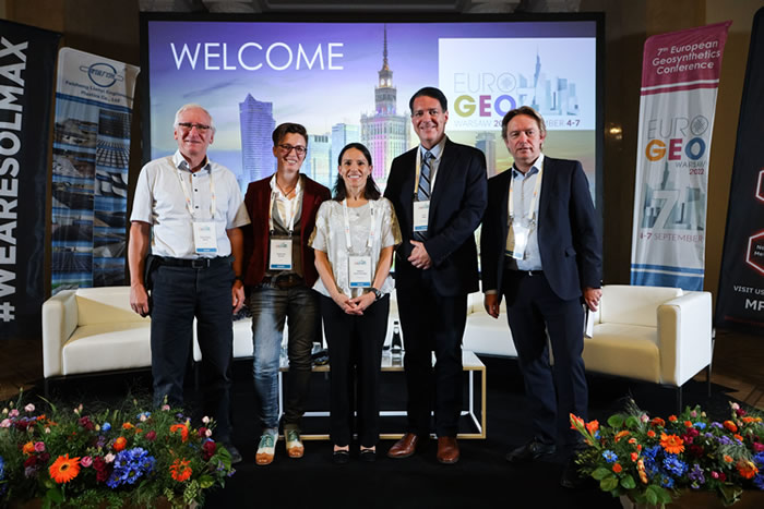 Group photo of Dr. Franz-Georg Simon, Dr. Kasia Zamara, Patricia Guerra-Escobar, Sam Allen, and Henning Ehrenberg